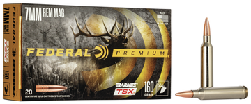 Federal Premium 7mm Rem Mag 160gr Barnes TSX 20rd - Box or Case