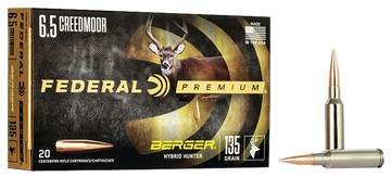 Federal Premium 6.5 Creedmoor 135gr Berger Hybrid Hunter 20 Rd - Box or Case