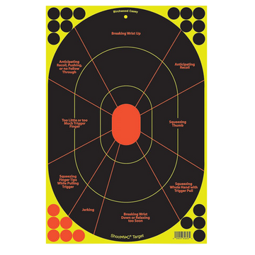 Birchwood Casey Shoot-N-C 12"x18" Oval Silhouette Self-Adhesive Paper Reactive Target 5 Pack