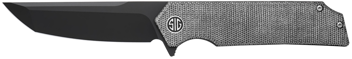 Eikonic Knife Company Validus 3.78" Folding Drop Point Plain Edge M390 Steel Black PVD - Black G10 Handle