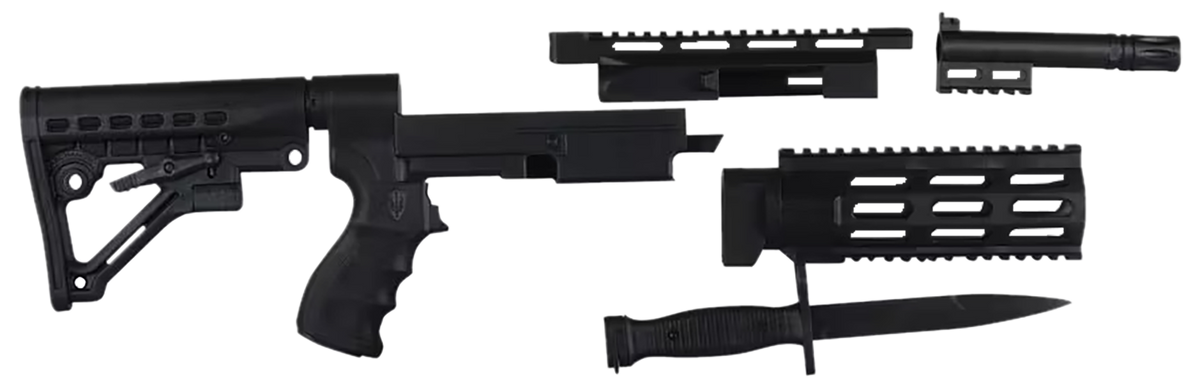 Archangel AA597R AR-15 Style Conversion Stock Black Synthetic 6 Position for Remington 597