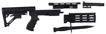 Archangel AA597R AR-15 Style Conversion Stock Black Synthetic 6 Position for Remington 597