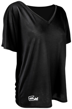 Glock Girl Relaxed V-Neck T-Shirt Black Large
