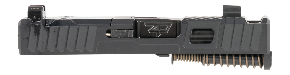 Zaffiri Precision IBS Complete Slide Glock 43 9mm RMR Cut Cerakote Black - Chunk Ported Barrel