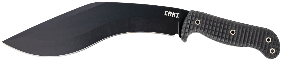 Columbia River 2742 KUK 10.56" Fixed Recurve Plain 65Mn Carbon Steel Black Powder Coat GRN Knife