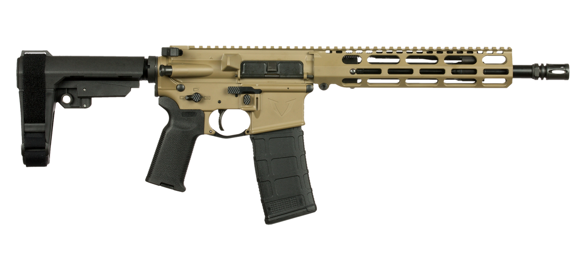 VKTR Industries VK-1 5.56 NATO 11.5" 30+1 Semi-Auto Pistol - FDE - SBA3 Brace