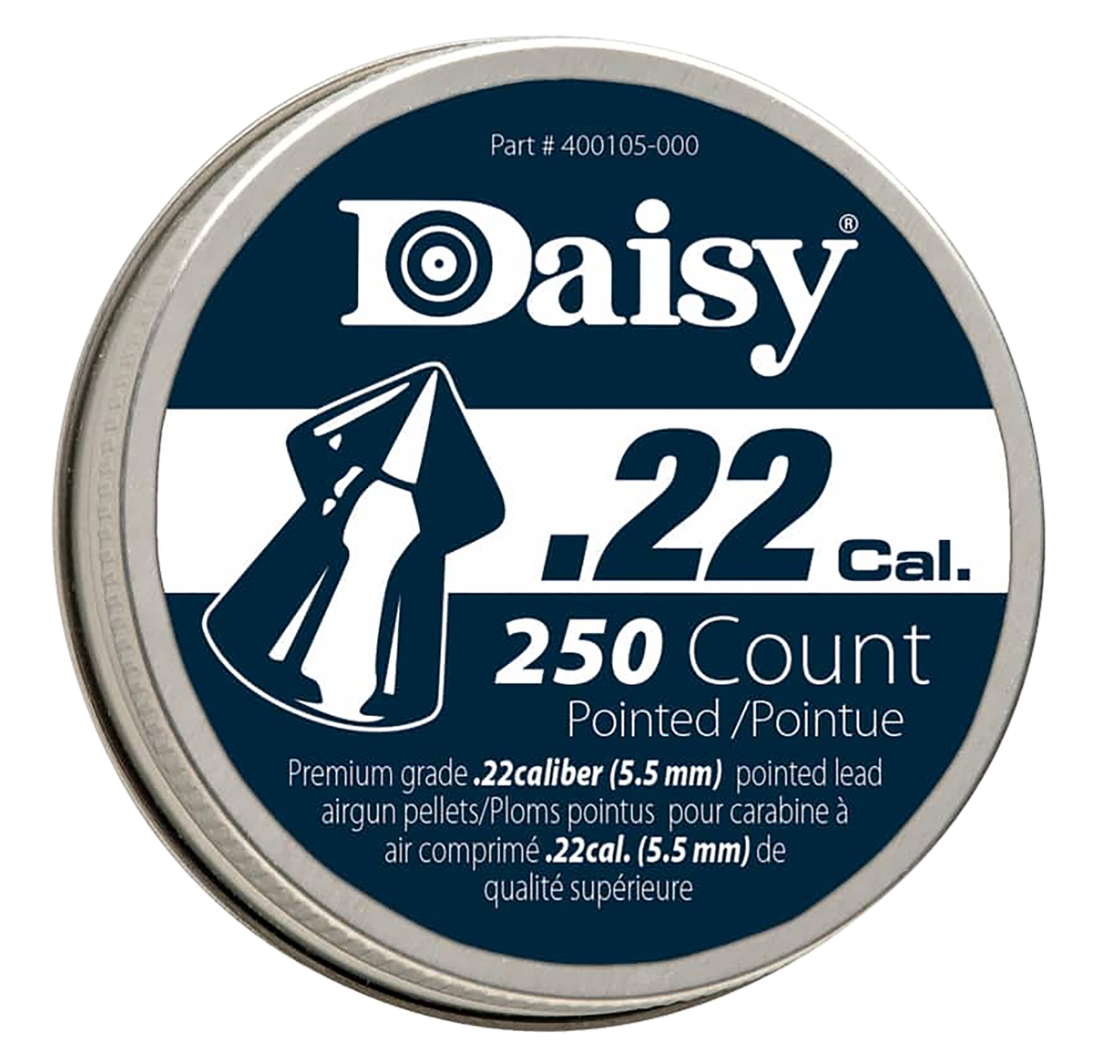 Daisy 997922512 PrecisionMax .22 Lead Pointed Field Pellet 250/Tin