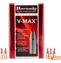 Hornady V-Max 7mm .284 120gr Polymer Tip Reloading Bullets - 100/Box