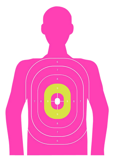 EZ-Aim In The Pink Silhouette Paper Target 23x35" Pink 3 Pack
