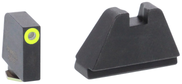 Ameriglo GL682 Optic Compatible Sight Set for Glock 5XL Tall - Green Tritium LumiGreen Outline Front / Flat Black Rear