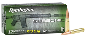 Remington Ammunition Subsonic 300 Blackout 220gr Open Tip Flat Base - Box or Case