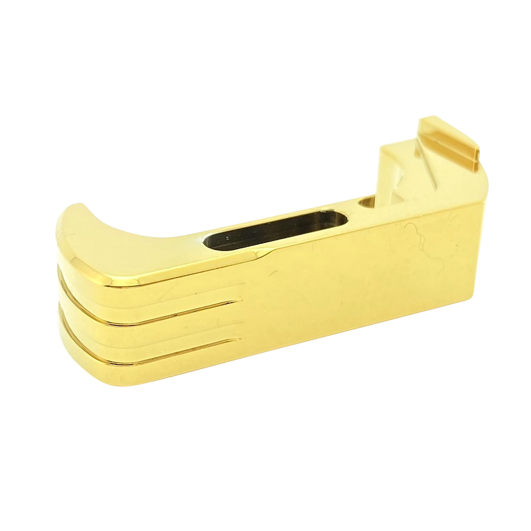 Cross Armory CRG5MCGD Mag Catch Extended Glock Gen 4-5 Gold Anodized Aluminum