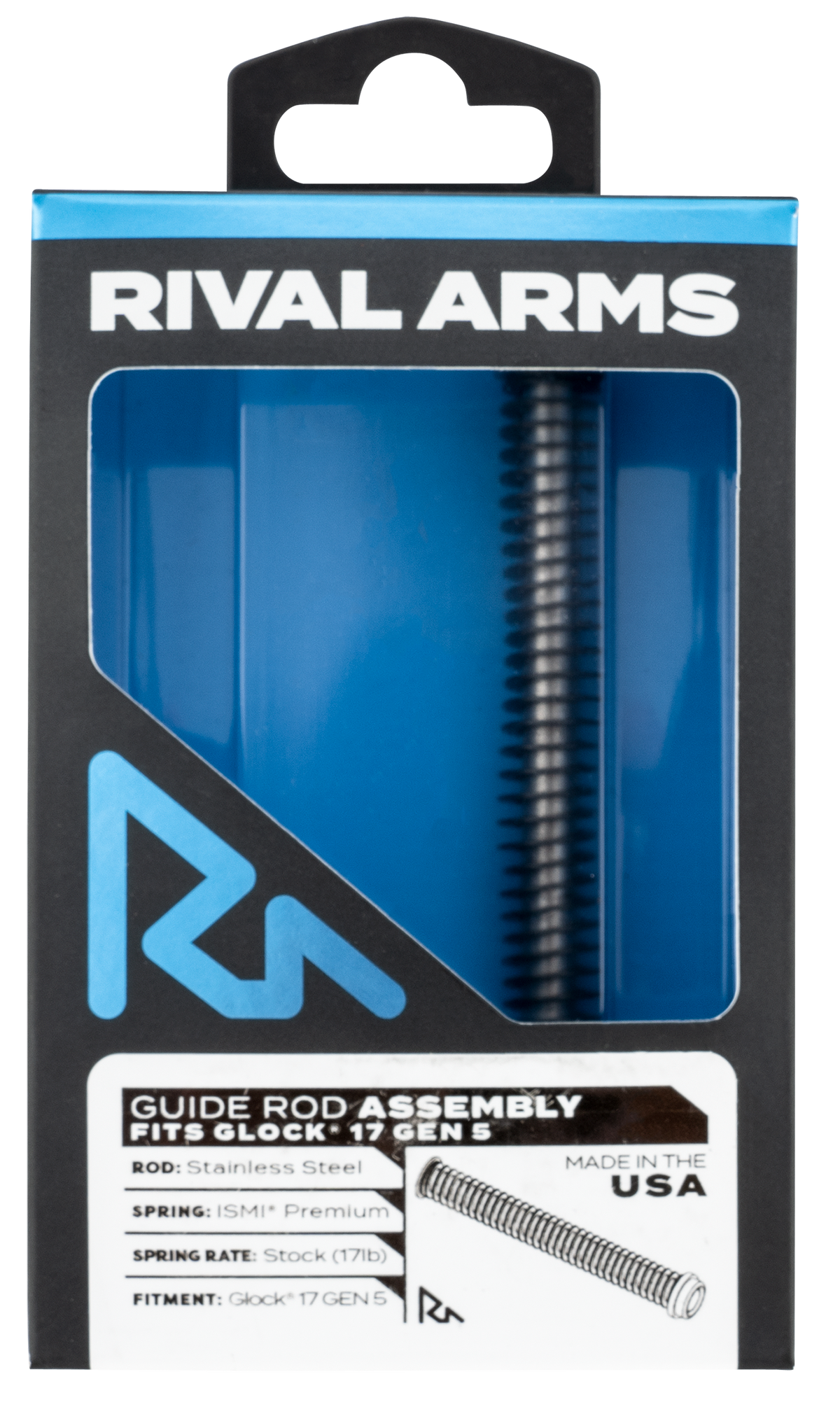 Rival Arms RA50G121S Guide Rod Assembly Silver Stainless Steel for Glock 17 Gen5