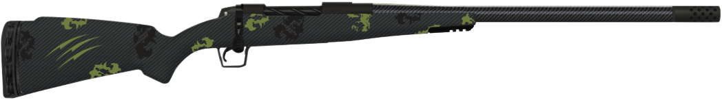 Fierce Firearms Carbon Rogue Full Size 300 PRC 24" 3+1 Bolt-Action Rifle - Black Cerakote / Forest Camo