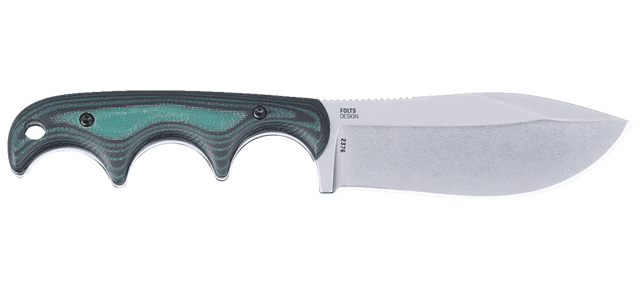 Columbia River CRKT 2376C Minimalist Nessmuk 2.9" Fixed Plain Stonewashed D2 Green/Black Micarta