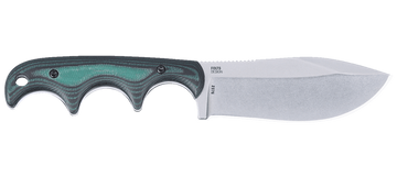 Columbia River CRKT 2376C Minimalist Nessmuk 2.9" Fixed Plain Stonewashed D2 Green/Black Micarta