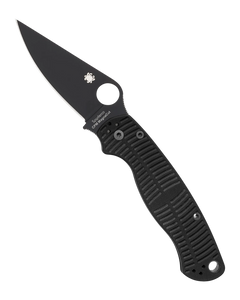Spyderco Para Military 2 Salt 3.45" CPM MagnaCut Black DLC Plain Edge Black G-10 Folding Knife
