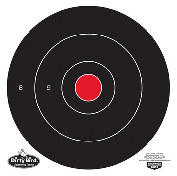Birchwood Casey Dirty Bird 12" Bullseye Tagboard Hanging Black/White 12 Pack