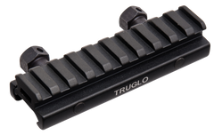 TruGlo Picatinny Riser Mount 0.5" Rise 4" Long CNC Aluminum - Matte Black Anodized