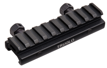 TruGlo Picatinny Riser Mount 0.5" Rise 4" Long CNC Aluminum - Matte Black Anodized