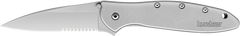 Kershaw Leek 1660ST 3" Folding Drop Point Part Serrated Bead Blasted Stainless