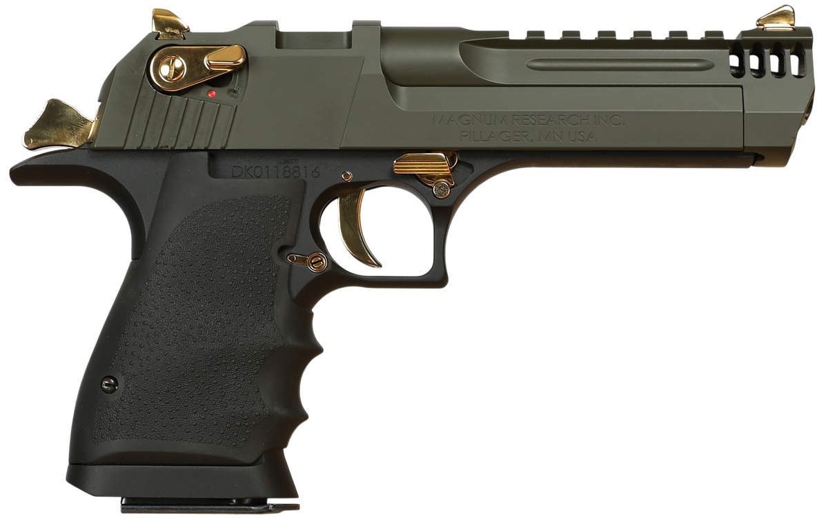 Magnum Research Desert Eagle Mark XIX L5 50 AE 5" 7+1 Semi-Auto Pistol - Mil-Spec Green / Black Anodized