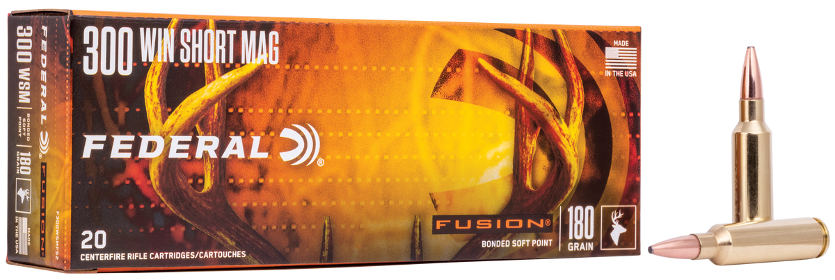 Federal Fusion 300 WSM 180gr Bonded Soft Point - Box or Case