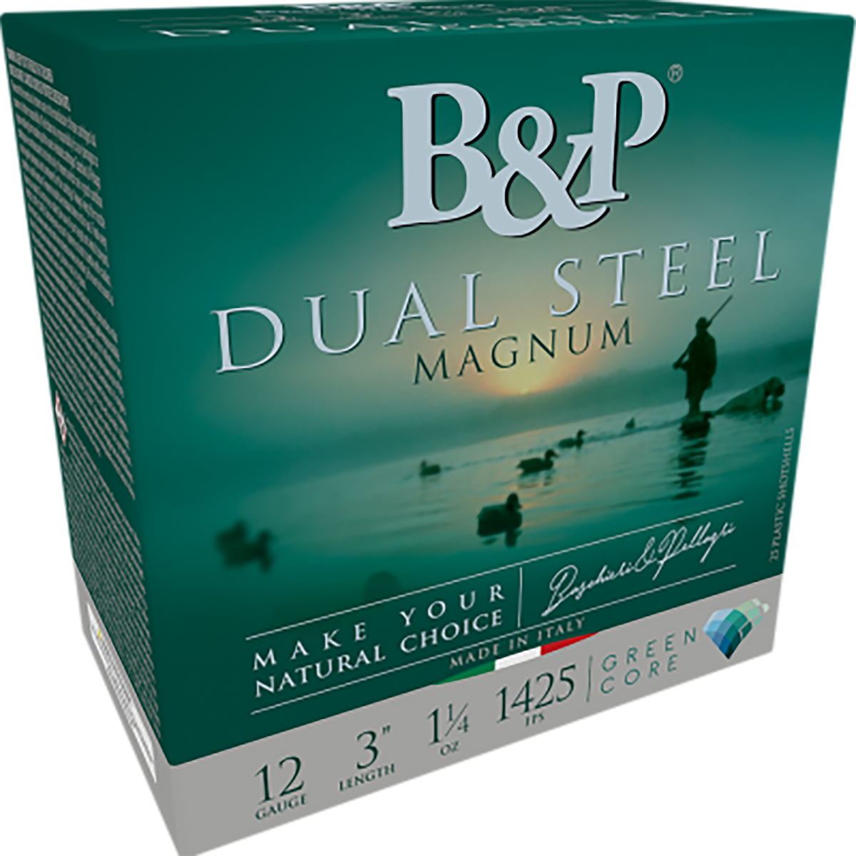 B&P Ammunition Dual Steel 12 Gauge 3" 1 1/8 oz #2/3 Shot - Box or Case
