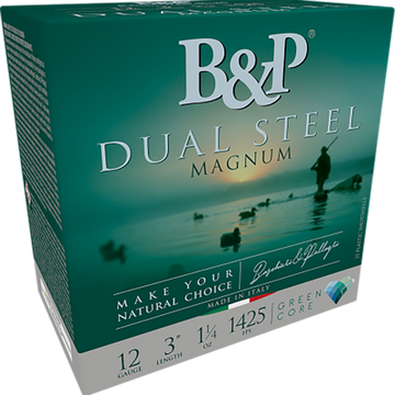 B&P Ammunition Dual Steel 12 Gauge 3" 1 1/8 oz #2/3 Shot - Box or Case