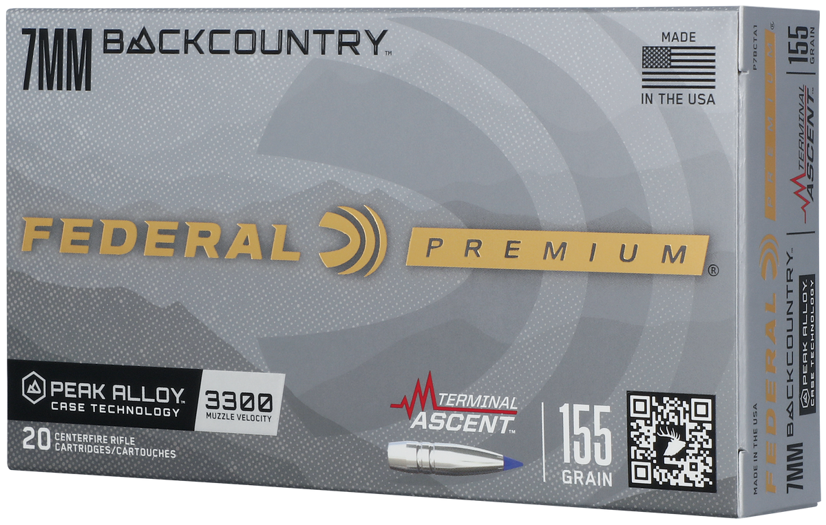 Federal BackCountry 7mm Backcountry 155gr Terminal Ascent 20rd - Box or Case