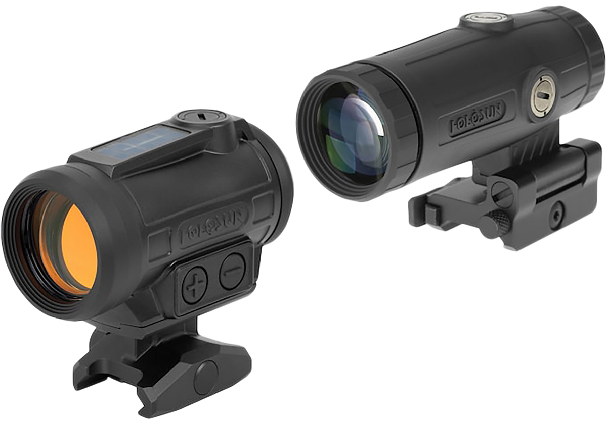 Holosun ARO-EVO-SPR-RD & HM3X 1x 2 MOA Red Dot/Magnifier Combo - Black