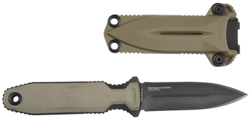 S.O.G Pentagon FX Covert 3.41" Spear Point Plain Fixed Blade Knife - Flat Dark Earth G10
