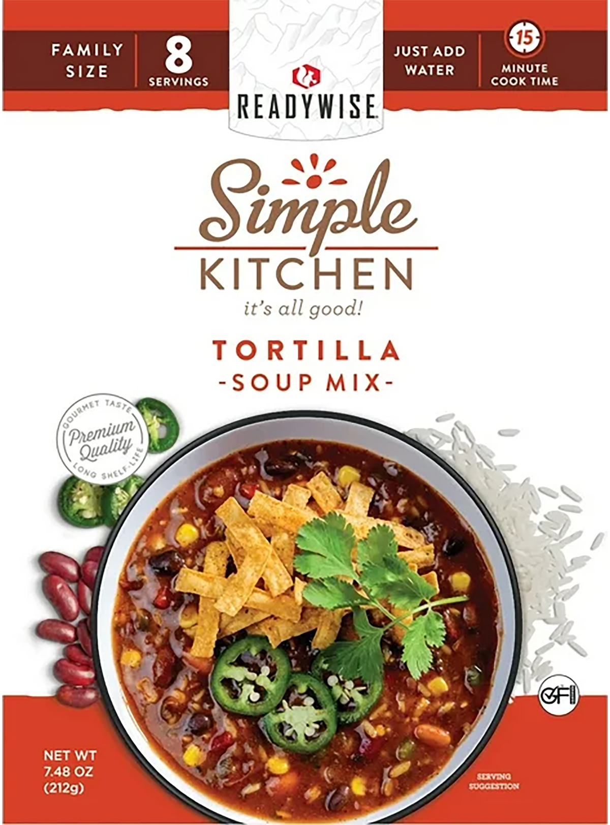 ReadyWise Simple Kitchen Tortilla Soup 8 Servings - 6 Pouch Case