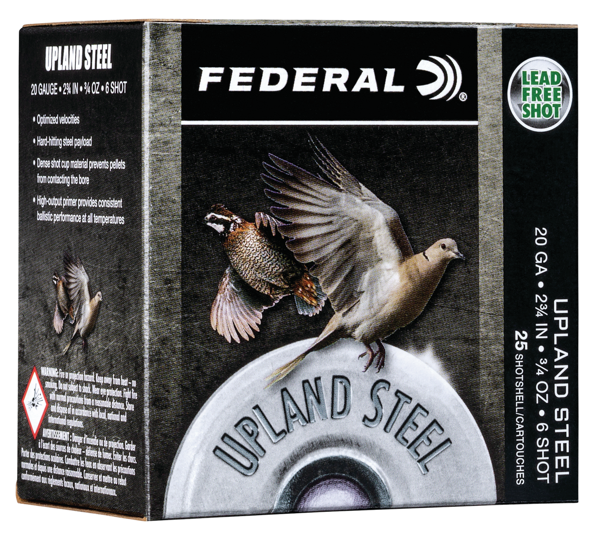 Federal Upland Field & Range 20 Gauge 2.75" 3/4 oz #6 Shot - Box or Case