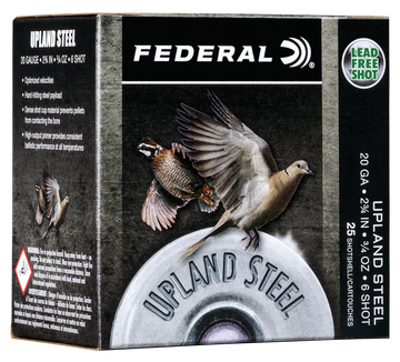 Federal Upland Field & Range 20 Gauge 2.75" 3/4 oz #6 Shot - Box or Case