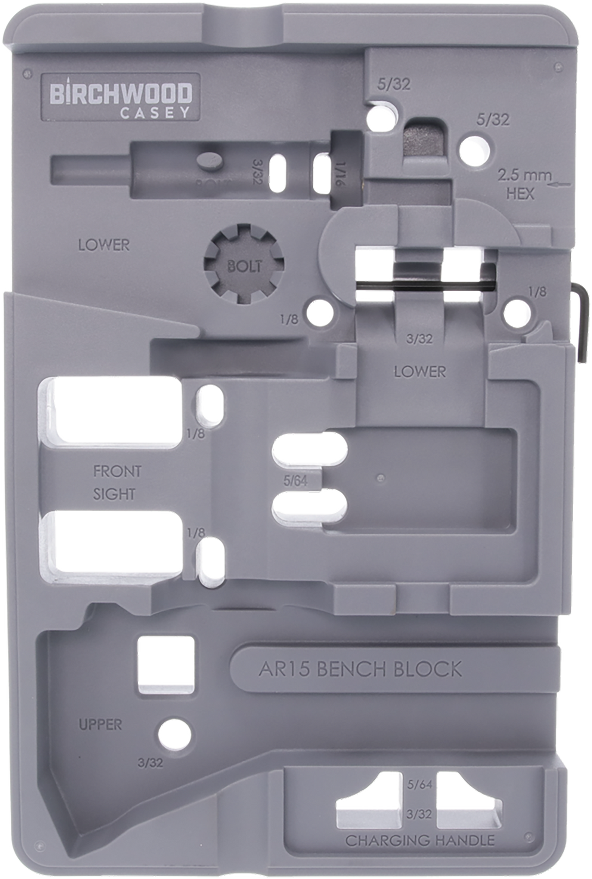 Birchwood Casey AR-15 Bench Block Gray Solvent Safe