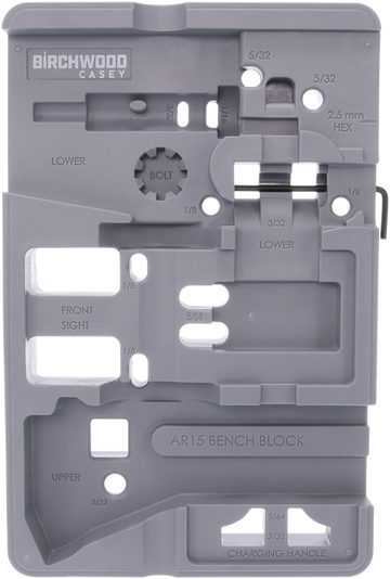 Birchwood Casey AR-15 Bench Block Gray Solvent Safe