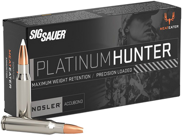 Sig Sauer Platinum Hunter 30-06 Springfield 180gr AccuBond Polymer Tip 20rd Box / 200rd Case - Box or Case