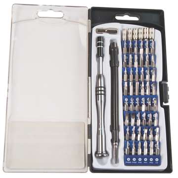 Wheeler 564018 Precision Micro Screwdriver Set 58-Piece Chrome Plated Steel Extendable Handle