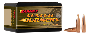Barnes Bullets Match Burners 6mm 112gr Boat Tail Match - 100/Box