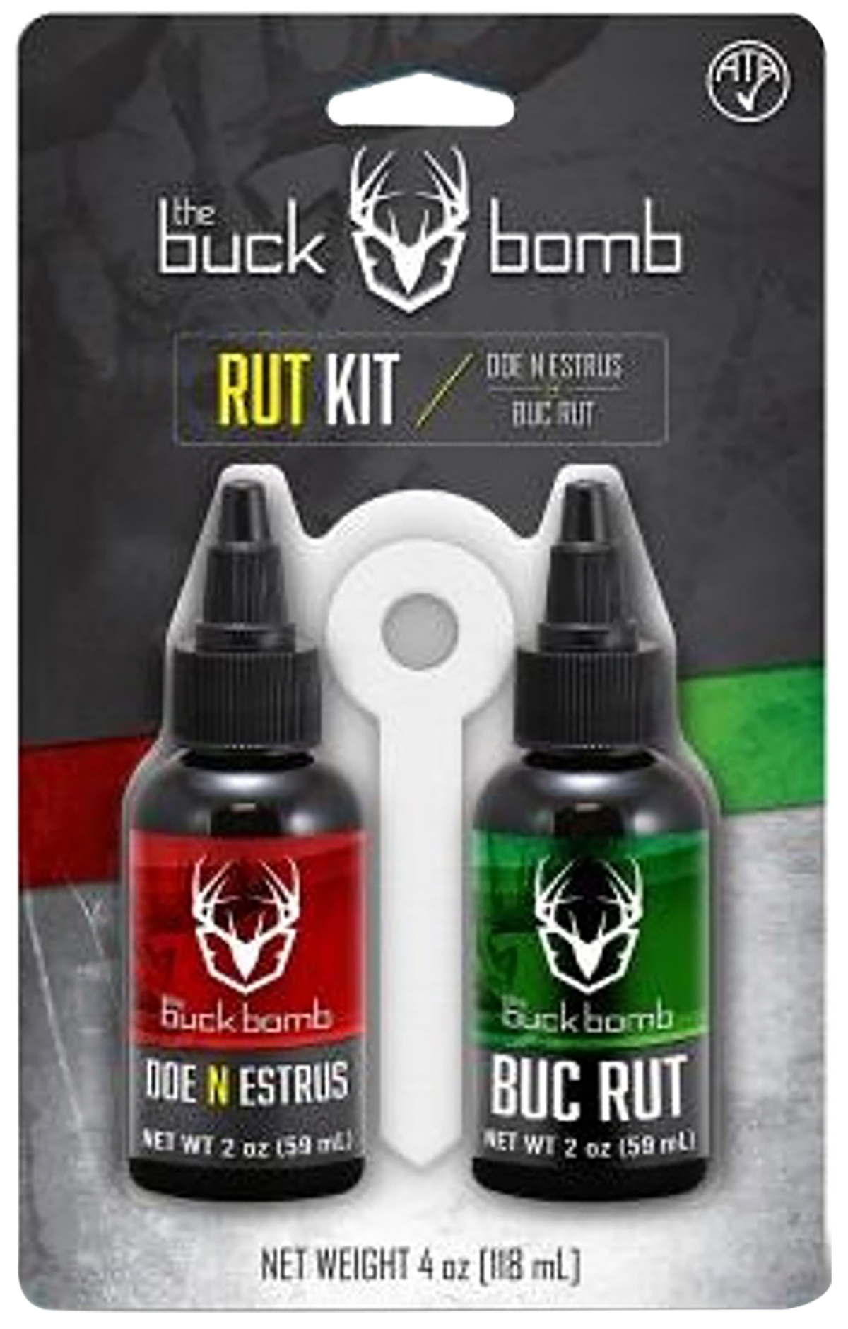 The Buck Bomb Rut Kit Whitetail Deer Scent - 2oz Doe N Estrus + 2oz BucRut