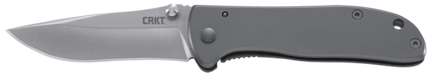Columbia River Drifter 2.88" Folding Drop Point Plain Satin 8Cr14MoV SS Silver Stainless Steel Handle