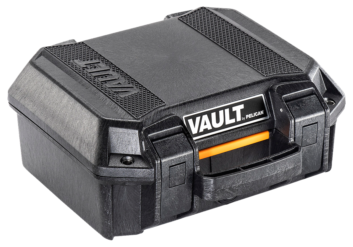 Pelican VCV100 Vault Small Pistol Case 12.28" x 12.03" x 5.16" Black Polymer