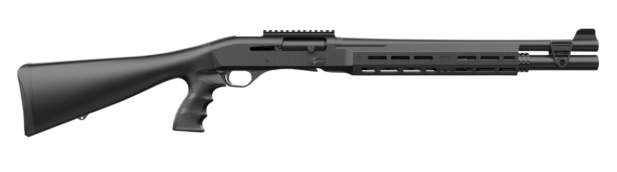 Retay USA 724 Patrol 12 Gauge 18.5" 3" 7+1 Semi-Auto Pistol Grip Shotgun - Matte Black