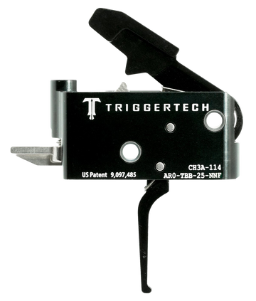 TriggerTech Adaptable Primary AR-15 2.50-5 lbs Two-Stage Flat Trigger - Right Hand - Black