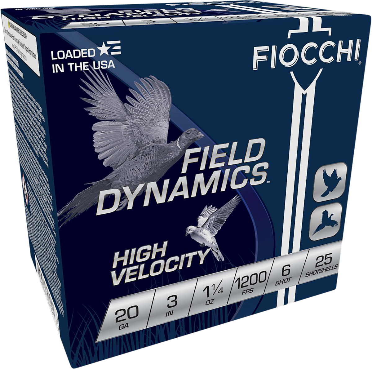 Fiocchi Field Dynamics High Velocity 20 Gauge 3 in 1-1/4 oz #6 Shot - Box or Case