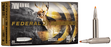 Federal Premium 7mm Rem Mag 140 gr Trophy Bonded Tip 20 Rd - Box or Case