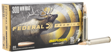 Federal Premium 300 Win Mag 185gr Berger Hybrid Hunter 20rd - Box or Case