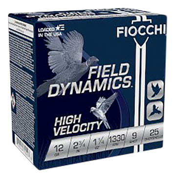 Fiocchi Field Dynamics High Velocity 12 Gauge 2.75" 1 1/4oz #9 Lead Shot - Box or Case