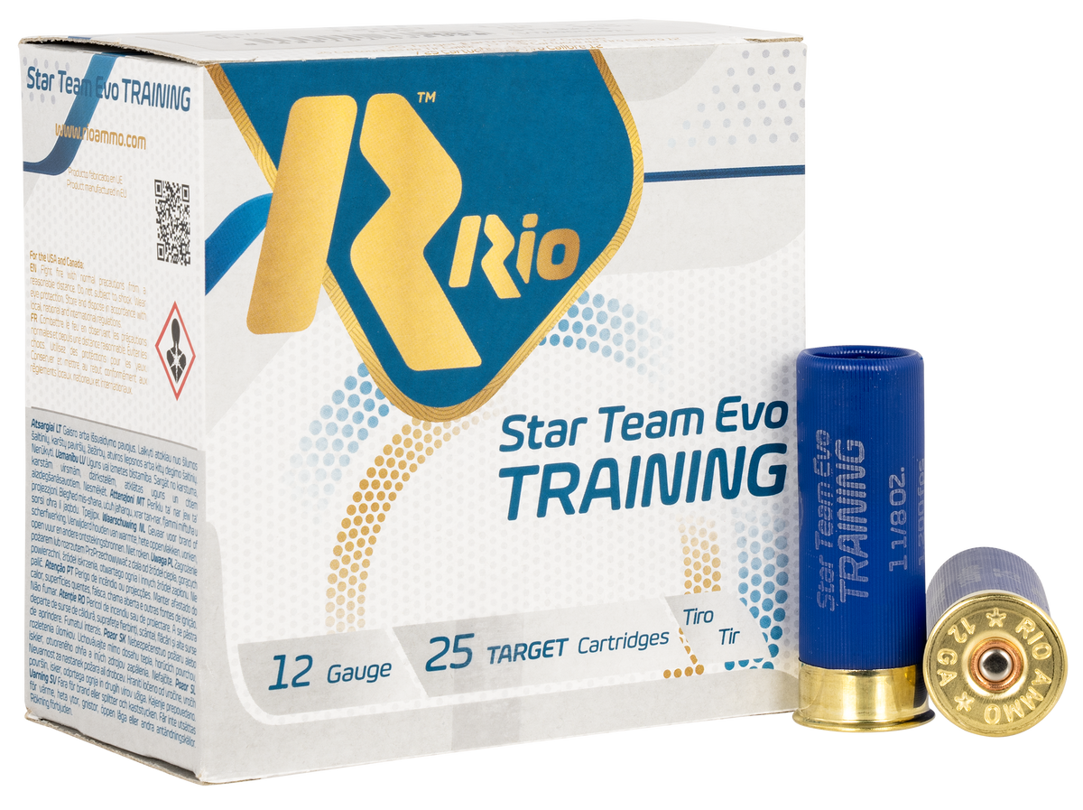 Rio Ammunition Star Team EVO Training 12 Gauge 2.75" 1-1/8 oz #7.5 Shot - Box or Case